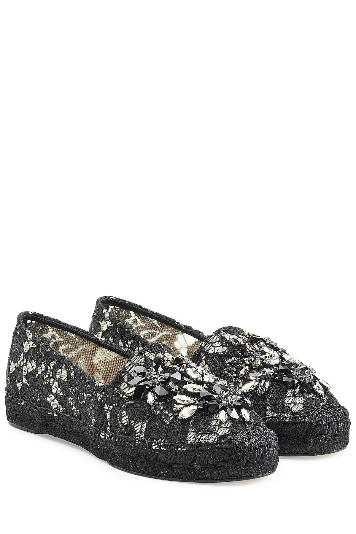 Dolce & Gabbana - Embellished Lace Espadrilles
