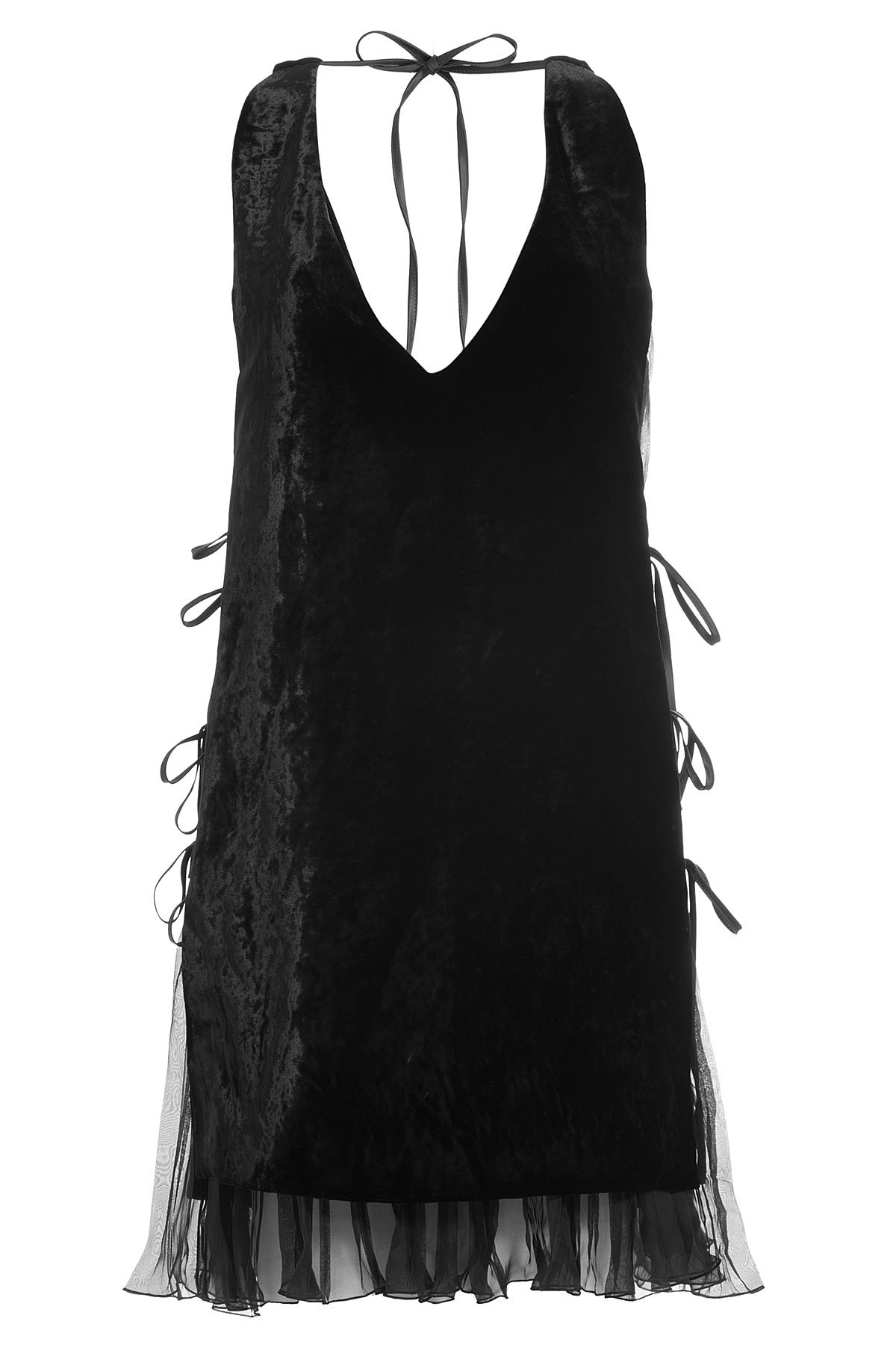 Dsquared2 - Velvet Dress with Chiffon Trim
