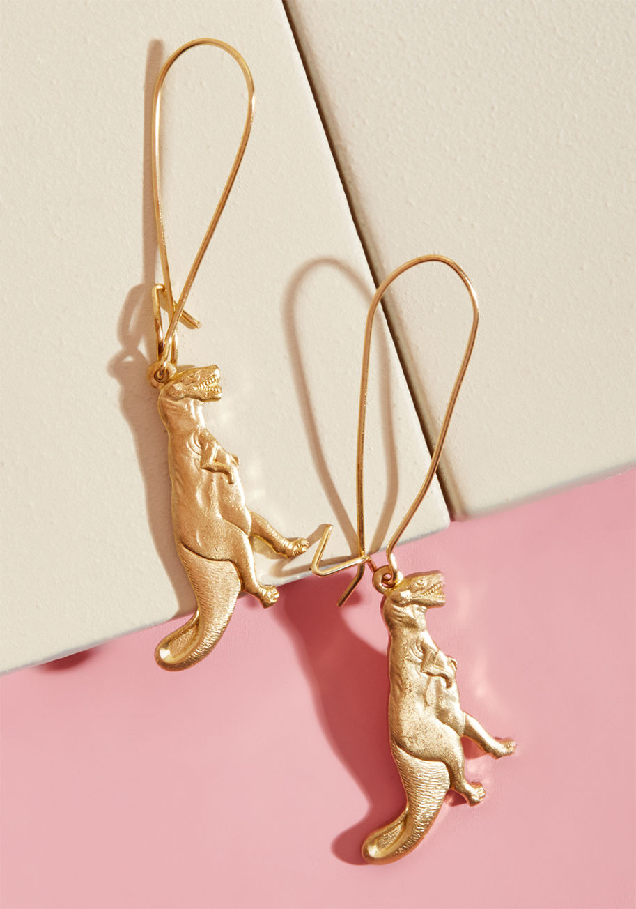 At a distance, others can tell you've got your lobes glammed up with some sweet gold earrings. Upon closer inspection, they'll be delighted to discover that your dangling pair - crafted from nickel-free brass by EC044