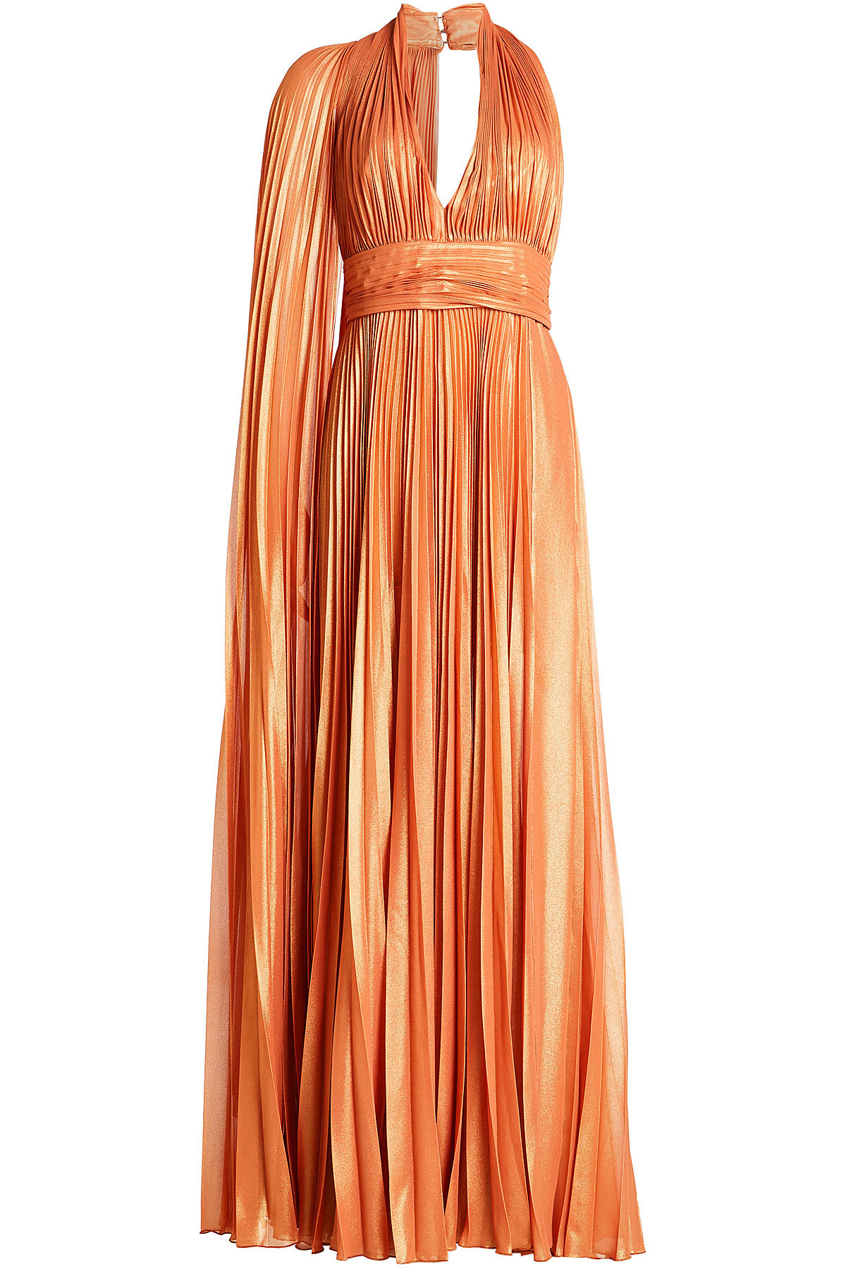 Elie Saab - Asymmetric Pleated Lamé Dress