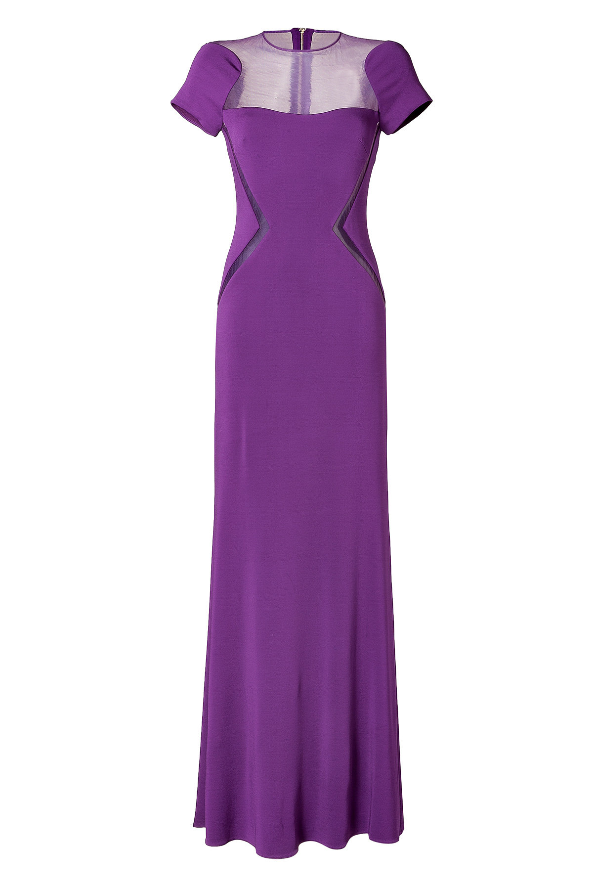 Elie Saab - Sheer Panel Gown in Royal Purple