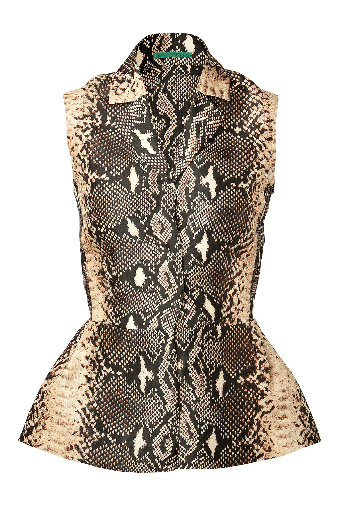Snake-Print Silk Top by Emilia Wickstead