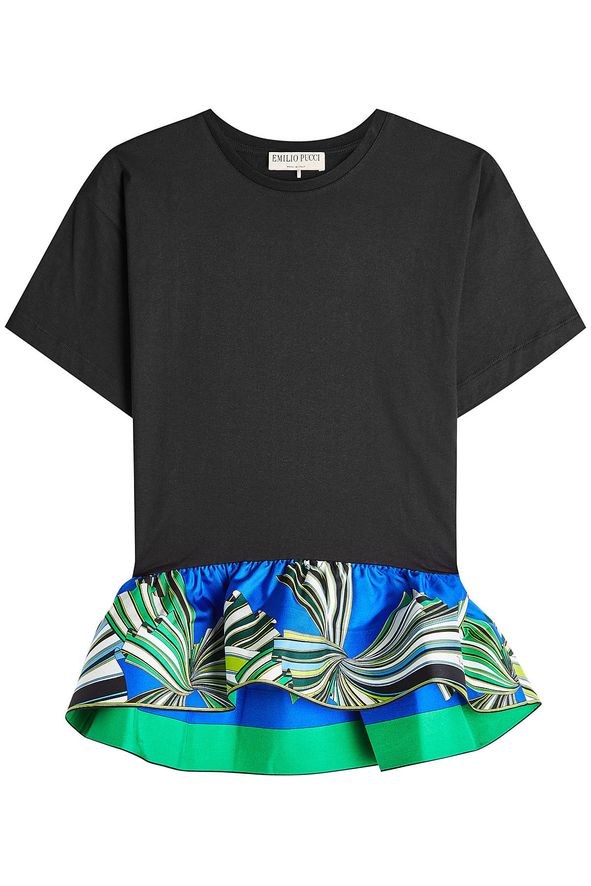 Emilio Pucci - Cotton Top with Printed Peplum