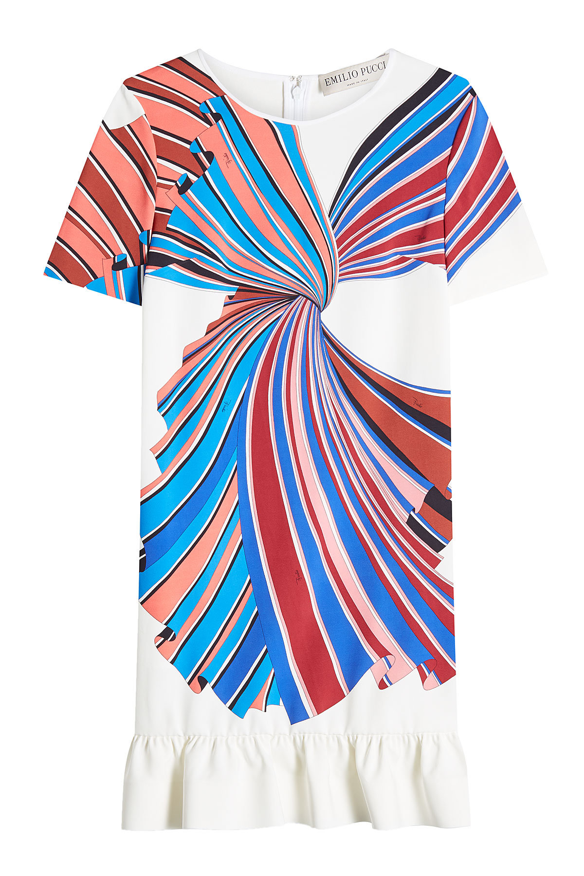 Emilio Pucci - Printed Dress with Ruffled Hem