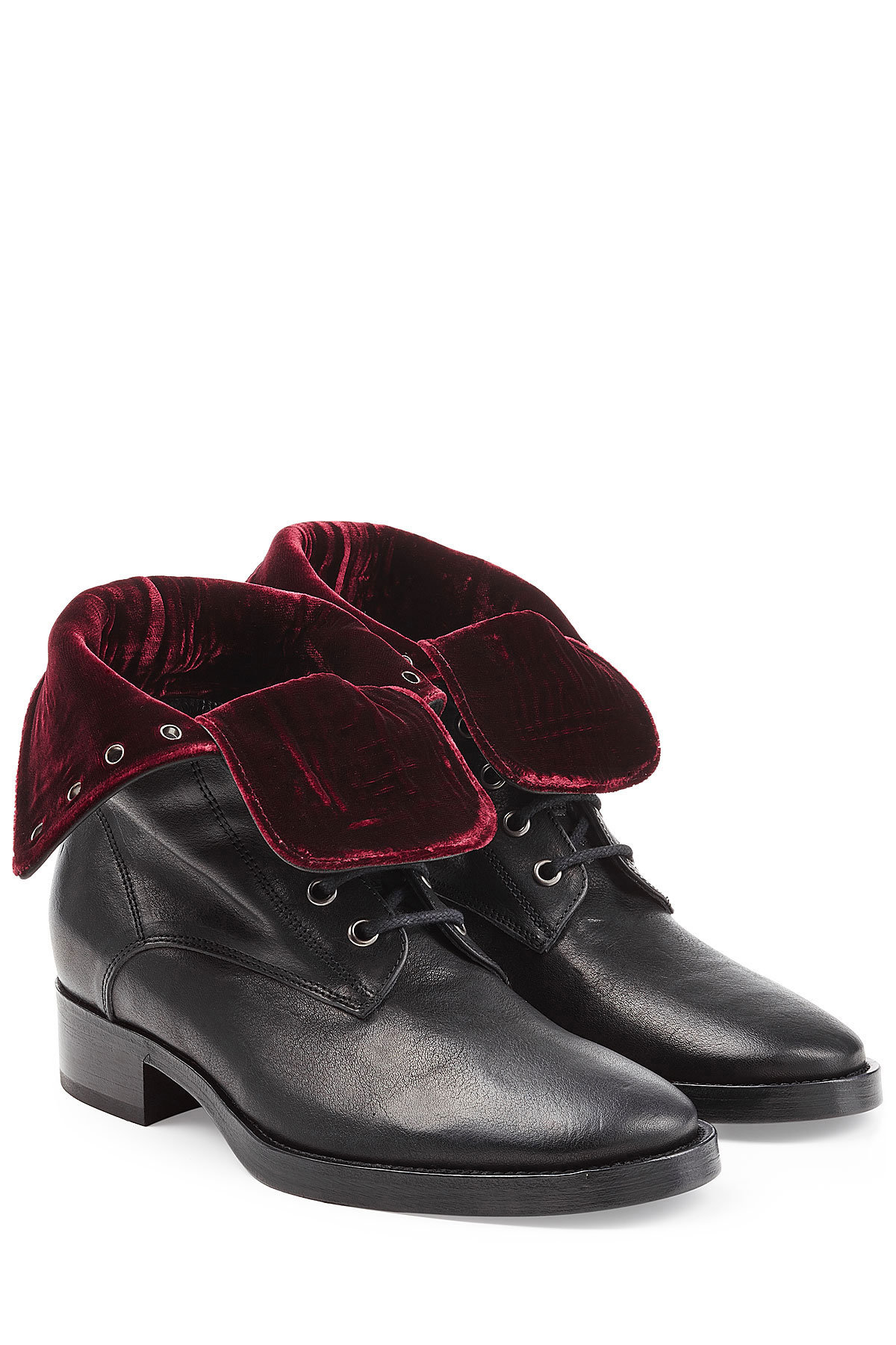 Etro - Leather Boots with Velvet