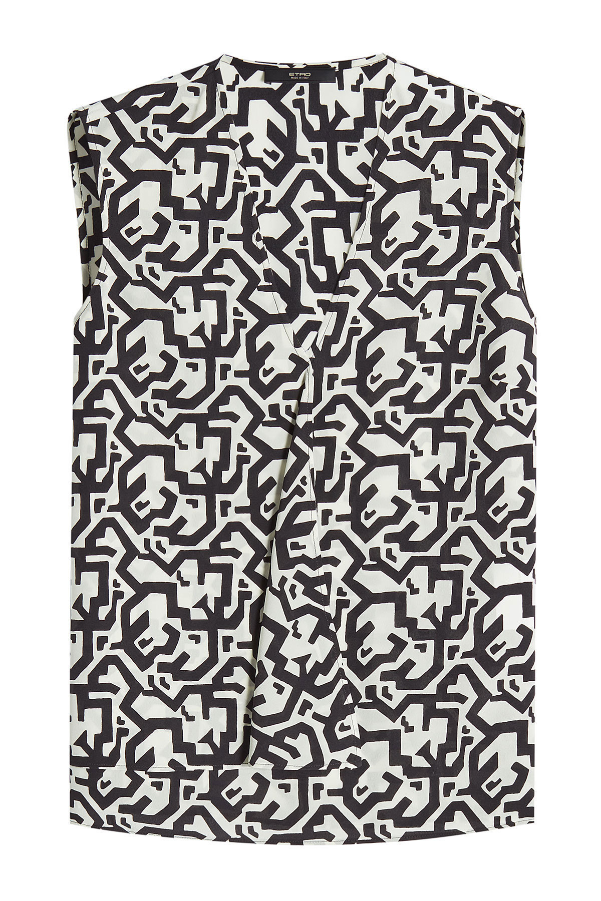 Etro - Printed Silk Blouse with Ruffle