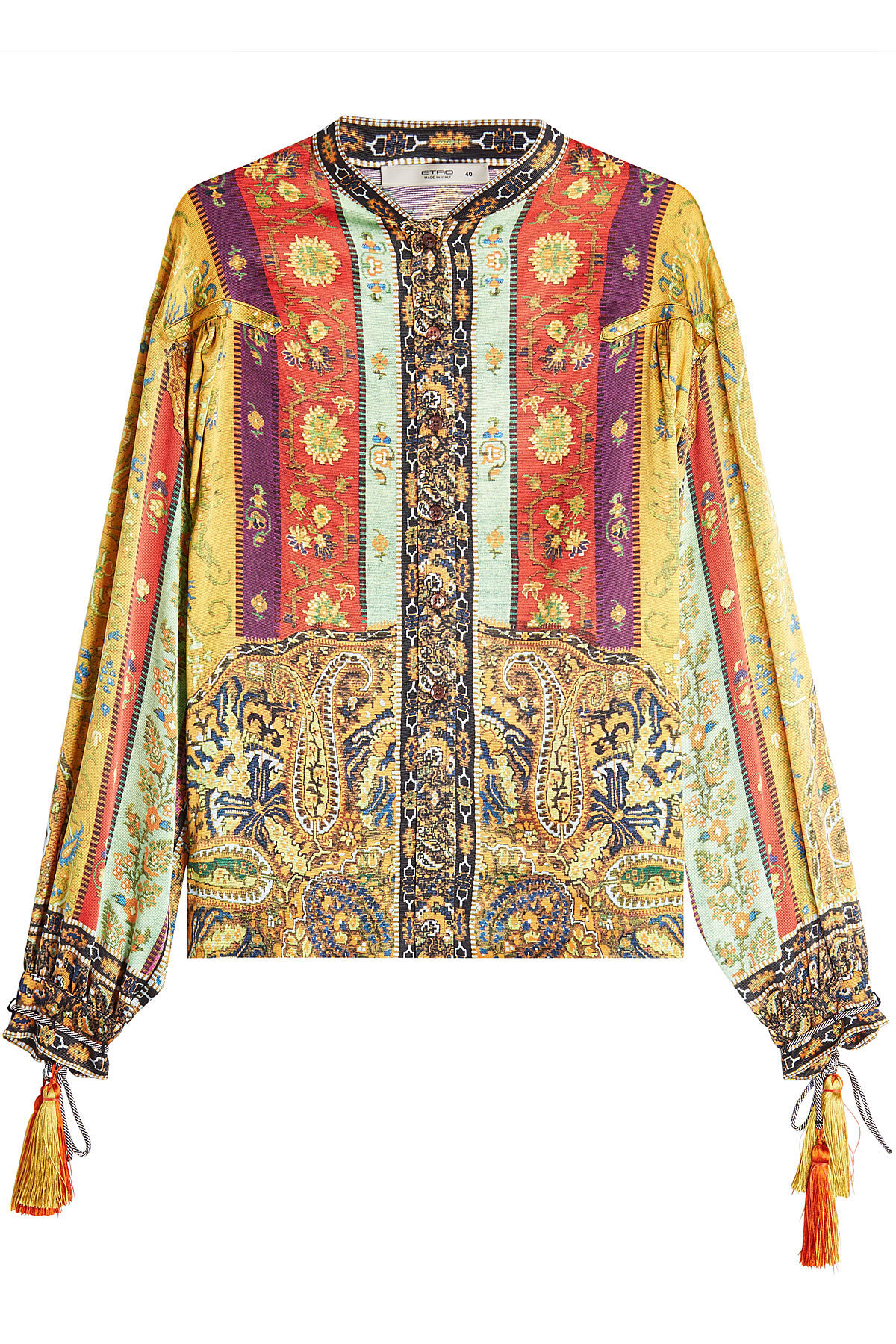 Etro - Printed Silk Blouse with Tassels