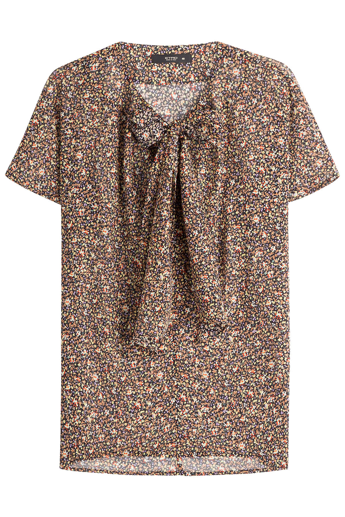 Etro - Printed Silk Top with Tie