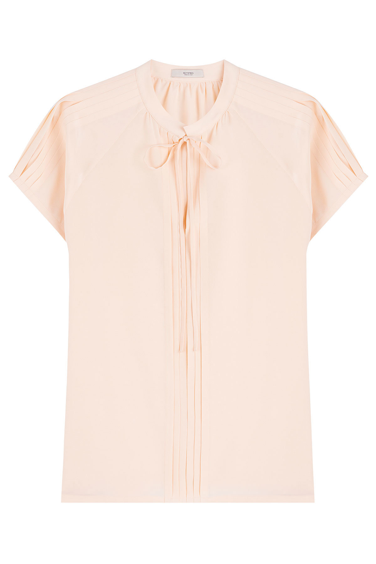 Etro - Tie Neck Silk Blouse with Shoulder Pleating