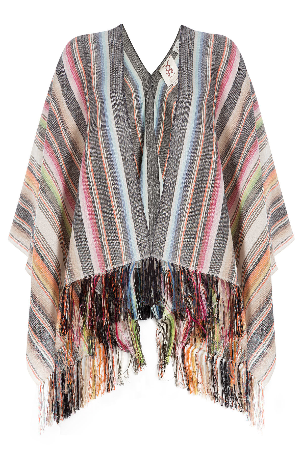 Striped Alpaca Poncho by Figue