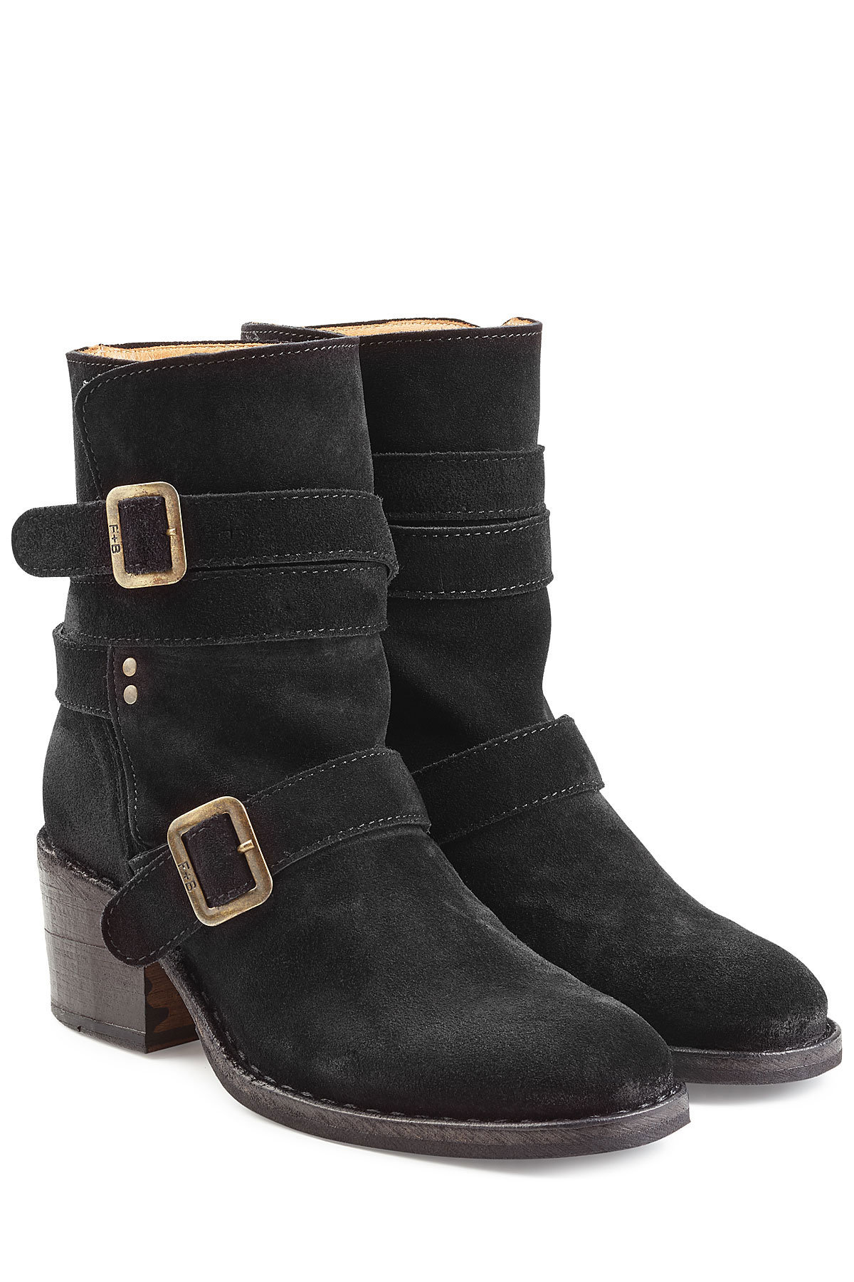 Fiorentini + Baker - Buckled Suede Mid Height Boots