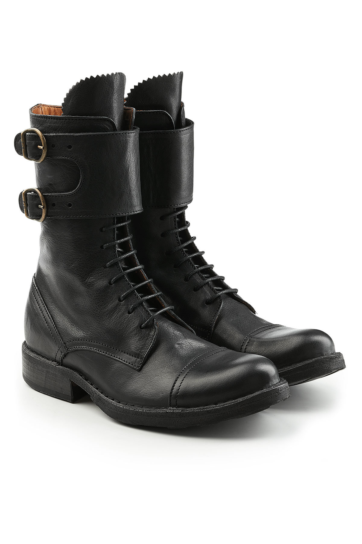 Fiorentini + Baker - Leather Boots with Lace-Up Front