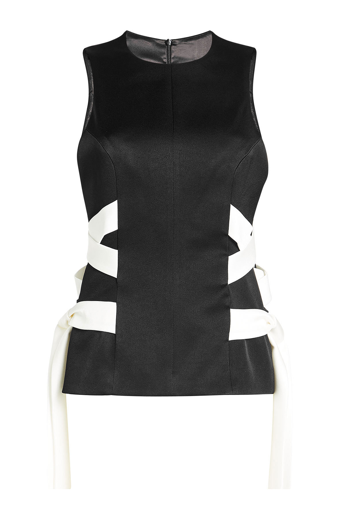 Galvan - Lace Up Satin Top