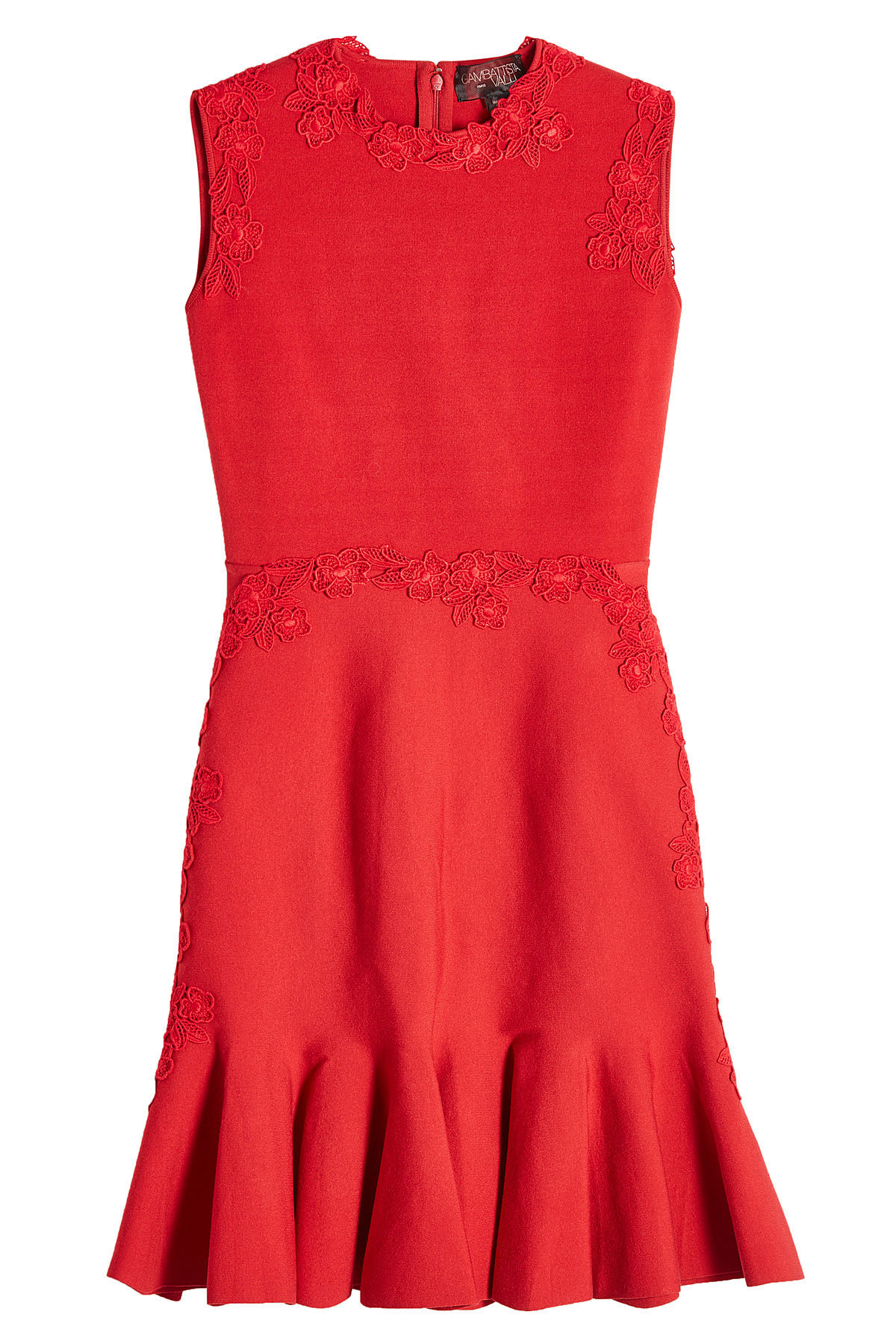 Giambattista Valli - Dress with Lace and Fluted Hem