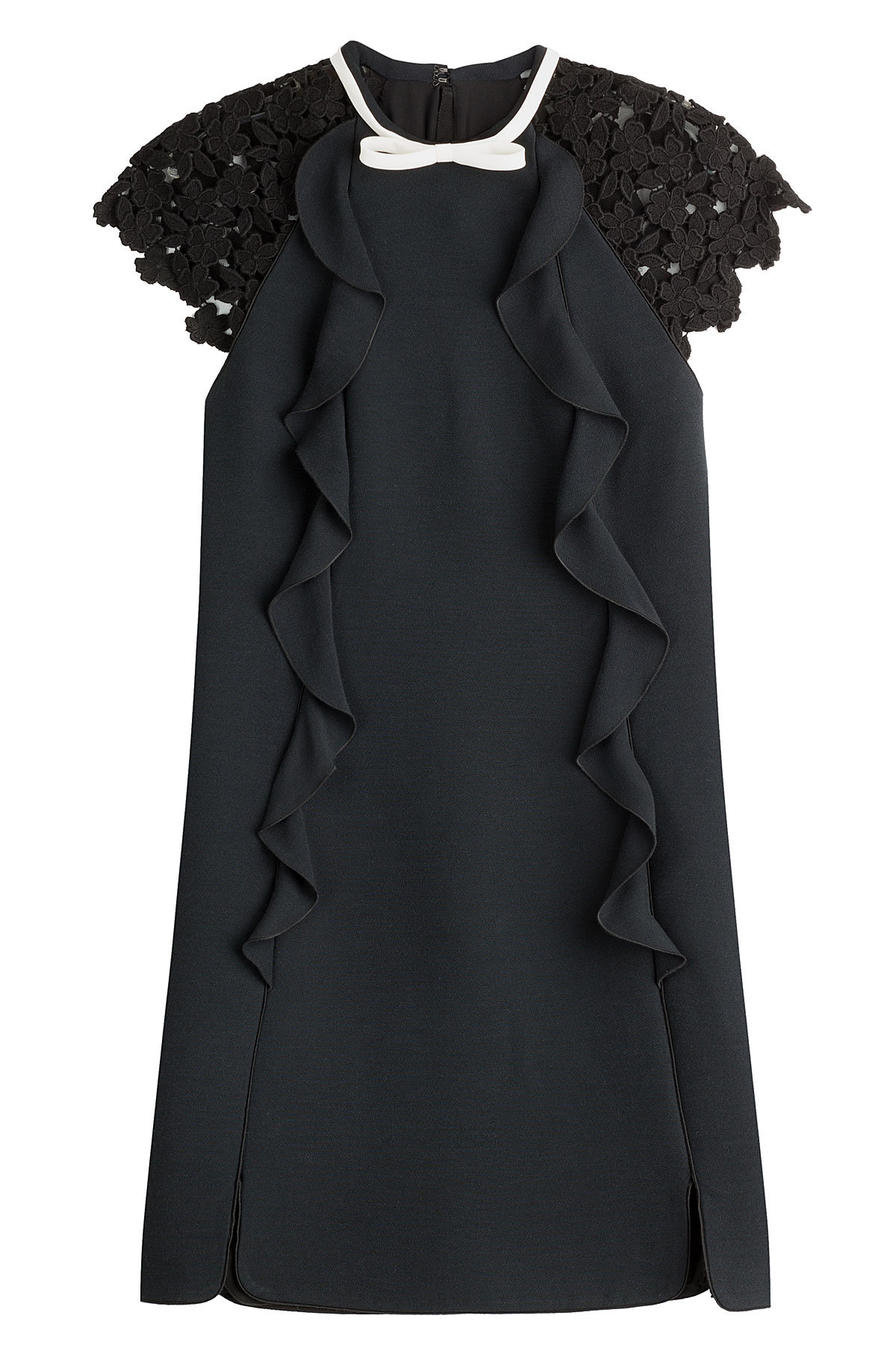 Giambattista Valli - Dress with Ruffles and Lace Sleeves