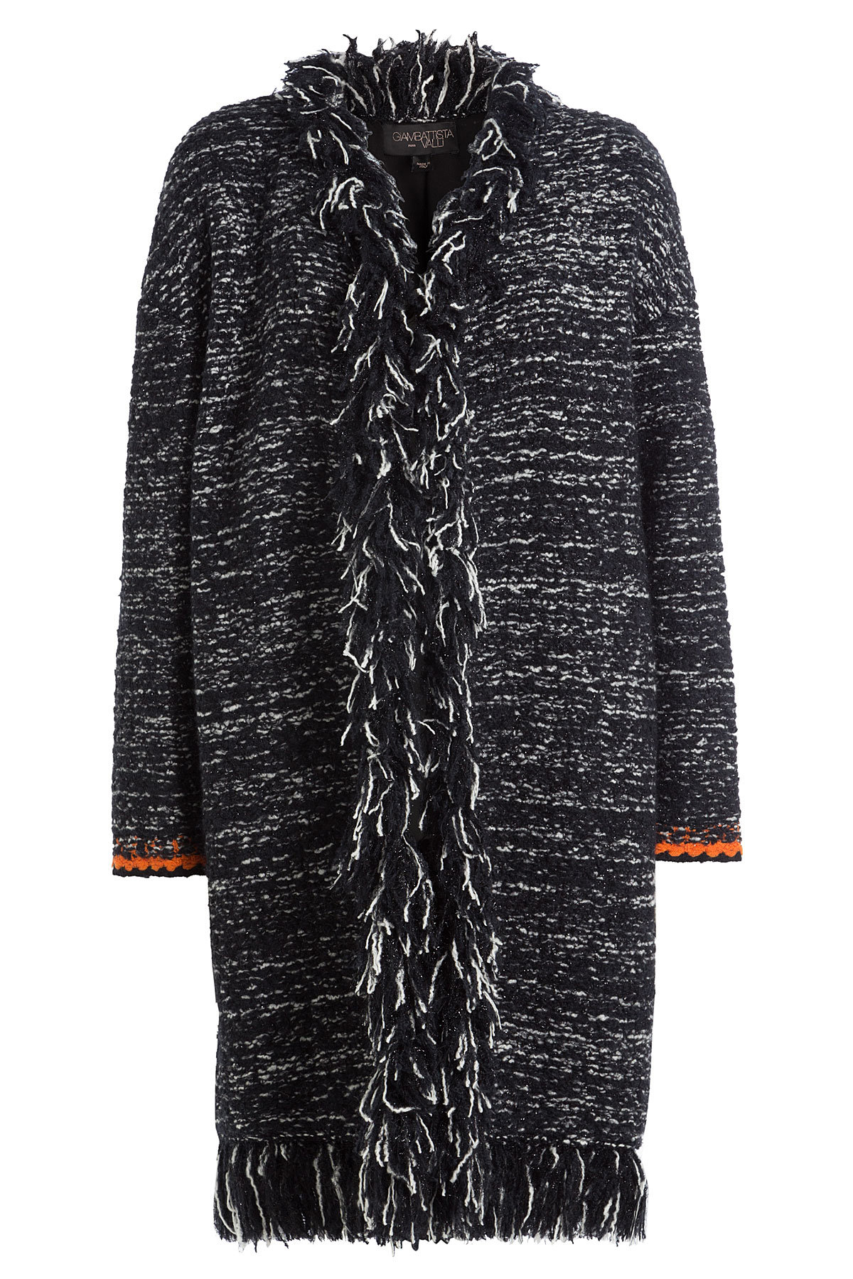 Fringed Cardigan with Mohair and Wool by Giambattista Valli