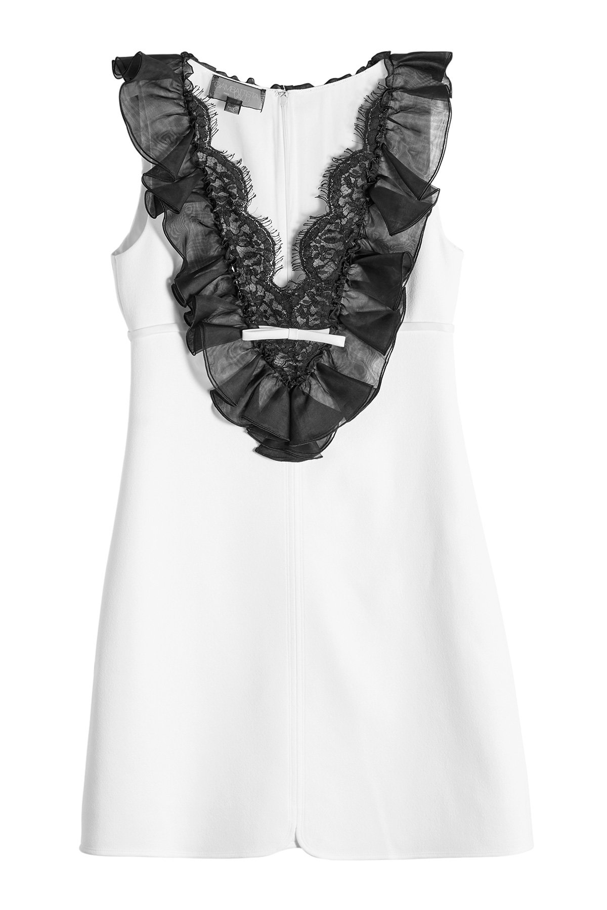Giambattista Valli - Mini Dress with Ruffled and Lace Bib
