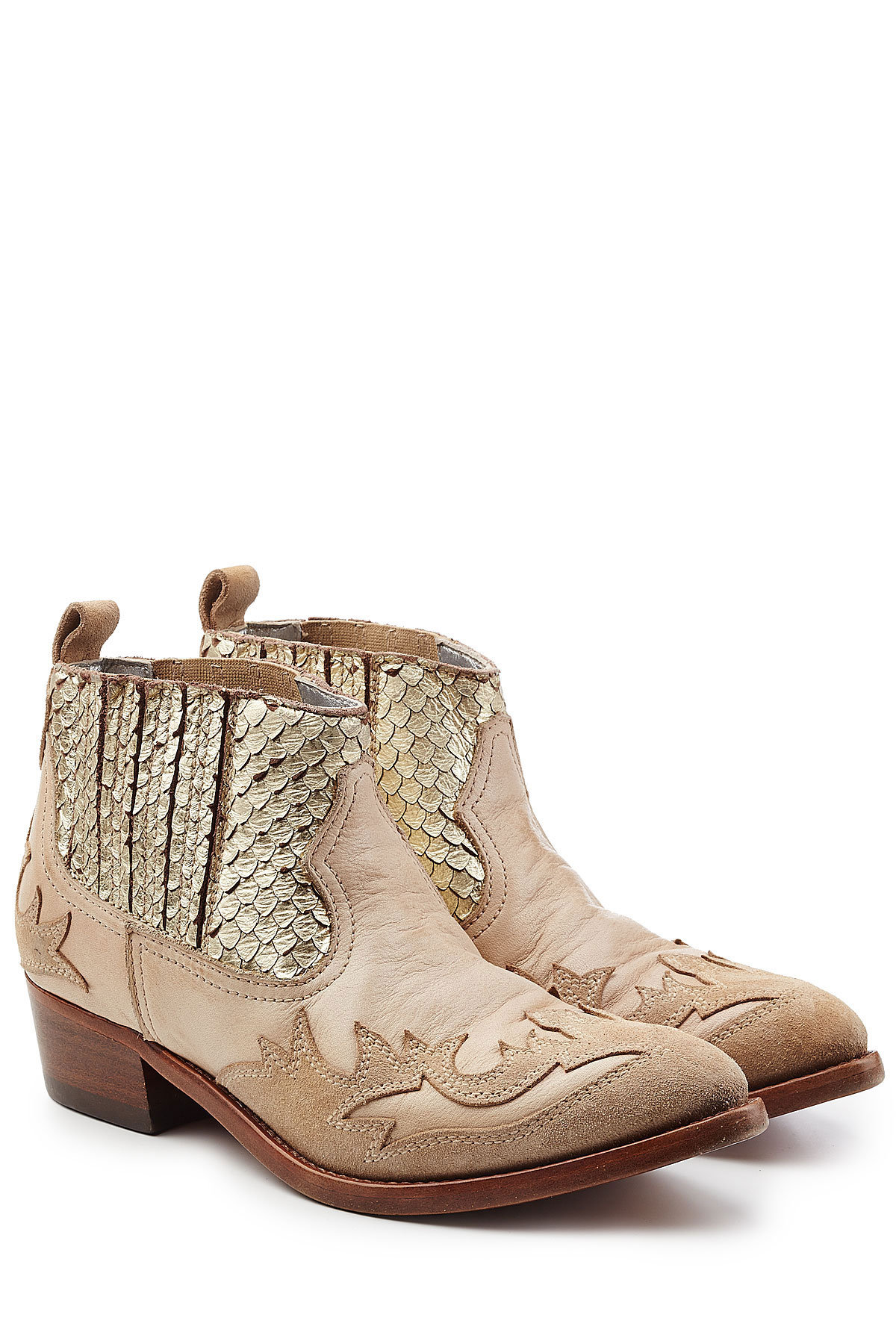 Victory Ankle Boots with Leather and Suede by Golden Goose Deluxe Brand