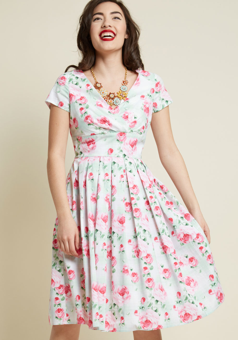 Hell Bunny Blossom Toss-Up Midi Dress by Hell Bunny