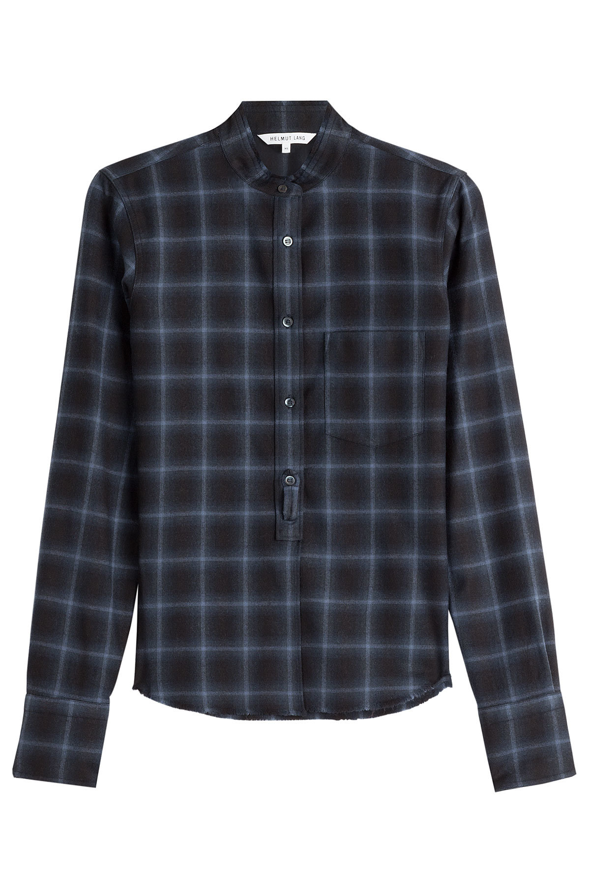 Helmut Lang - Wool-Cashmere Shrunken Plaid Shirt