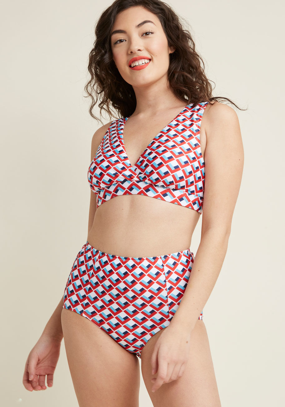 High Dive by ModCloth - Sunrise Swim High-Waisted Swimsuit Bottom