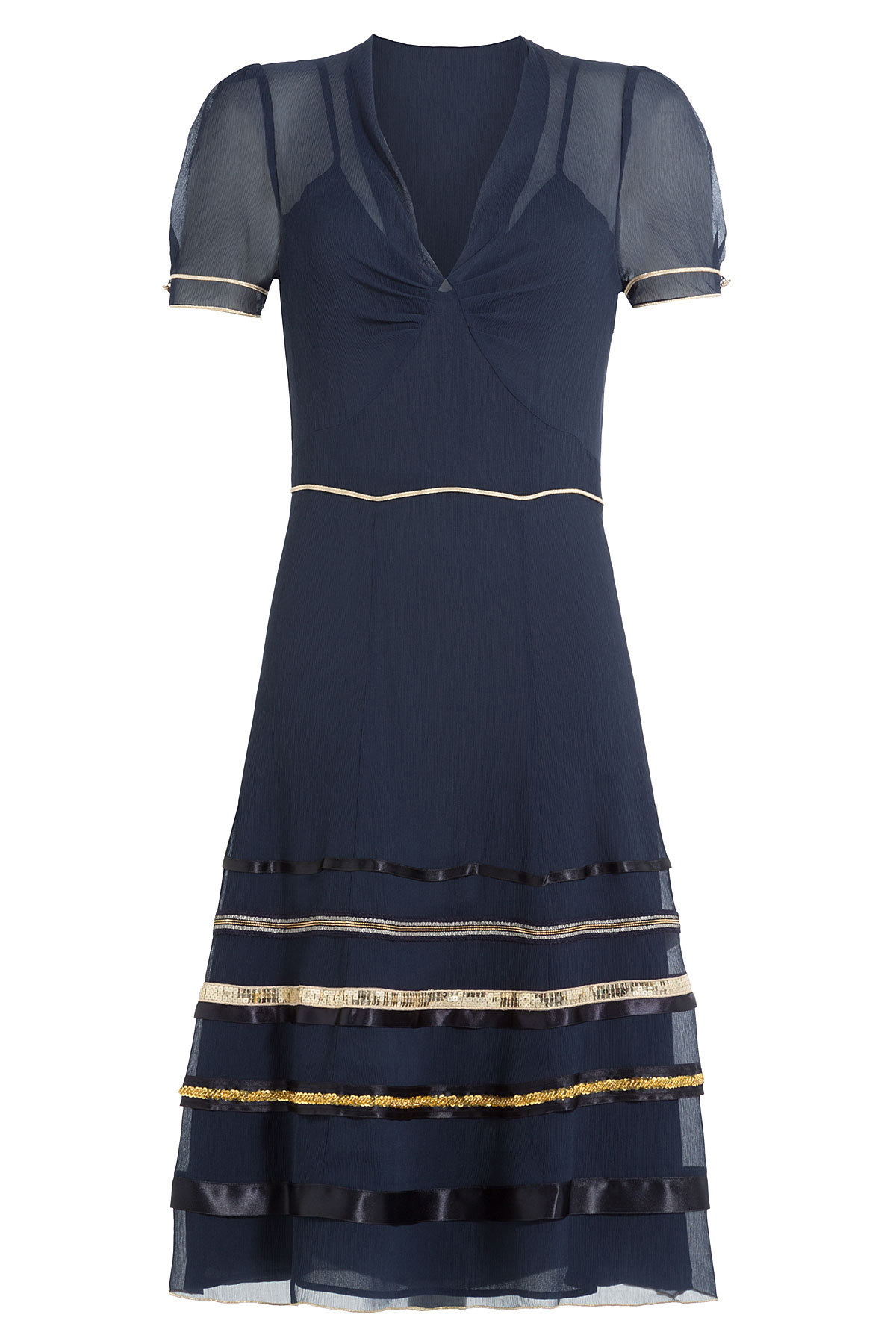 Hilfiger Collection - Silk Chiffon Dress with Sequins