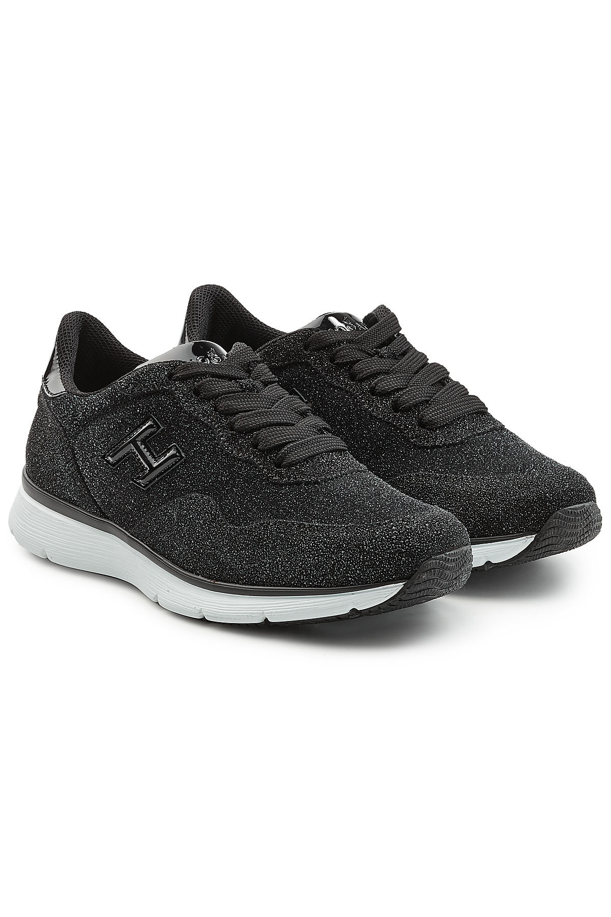 Glitter Leather Sneakers by Hogan