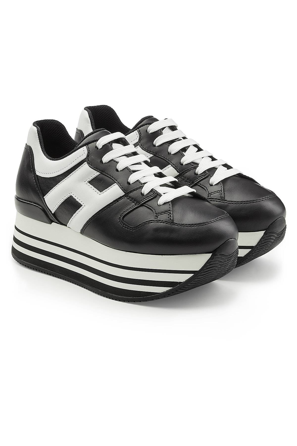 Hogan - Maxi H222 Leather Platform Sneakers