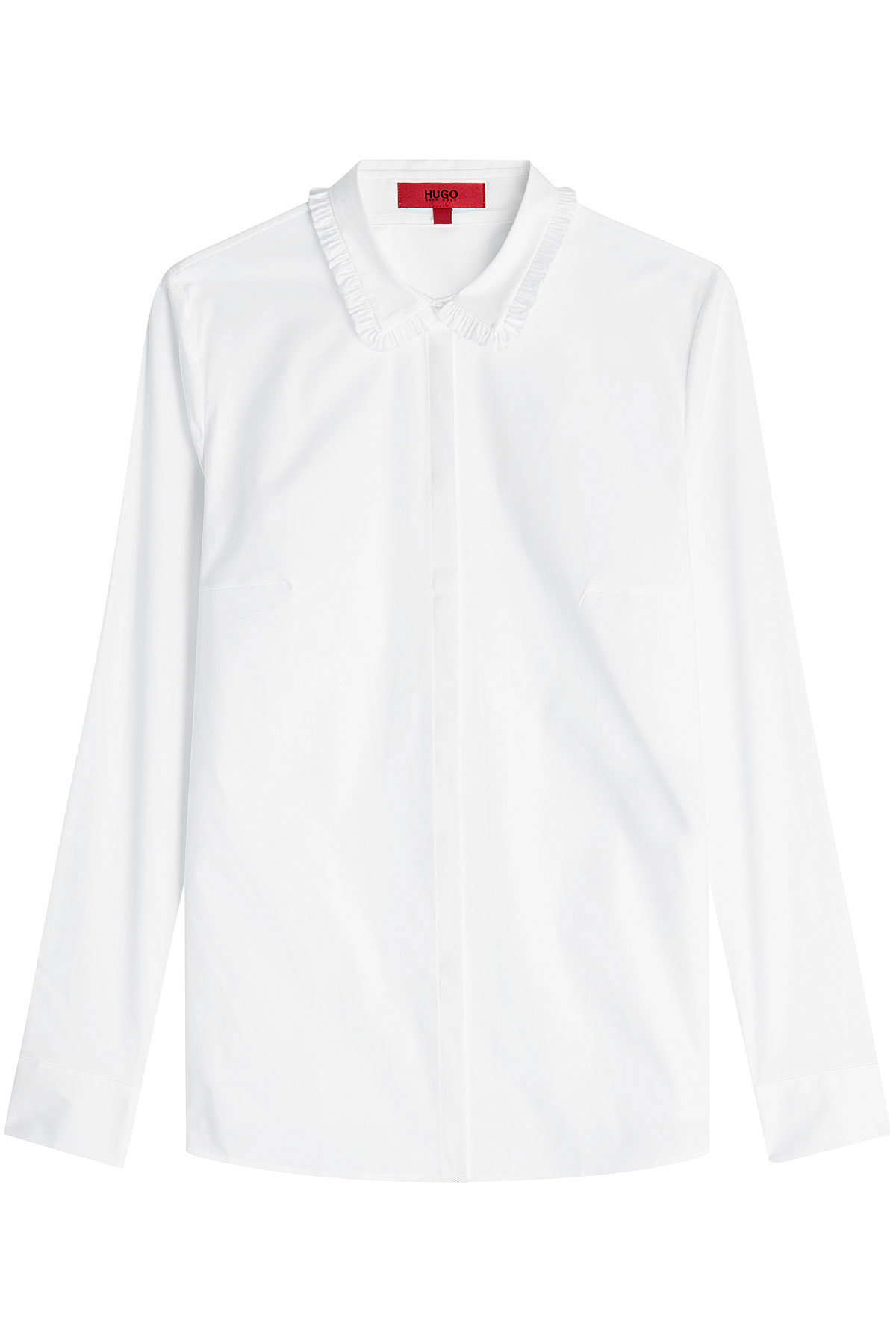 Hugo - Ruffled Collar Shirt with Cotton