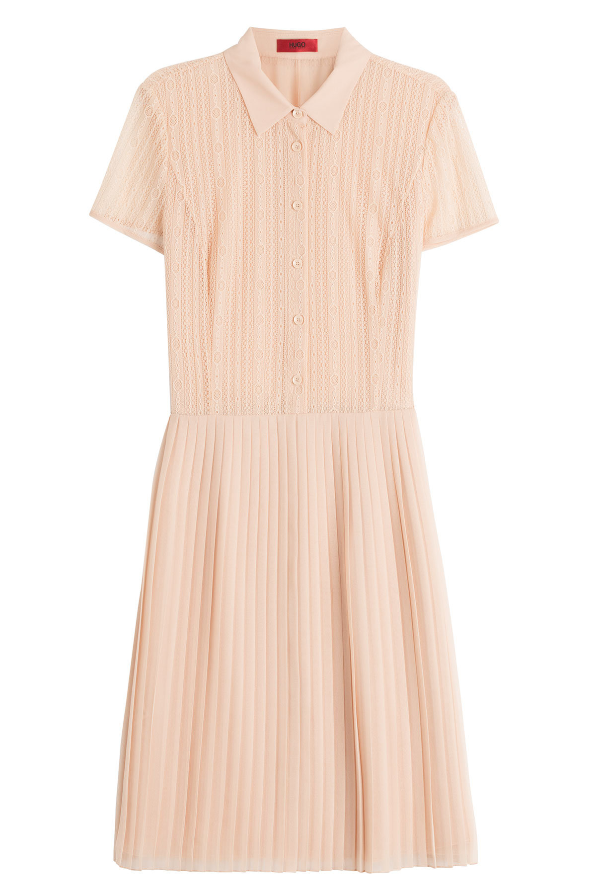 Hugo - Shirt Dress with Pleated Skirt