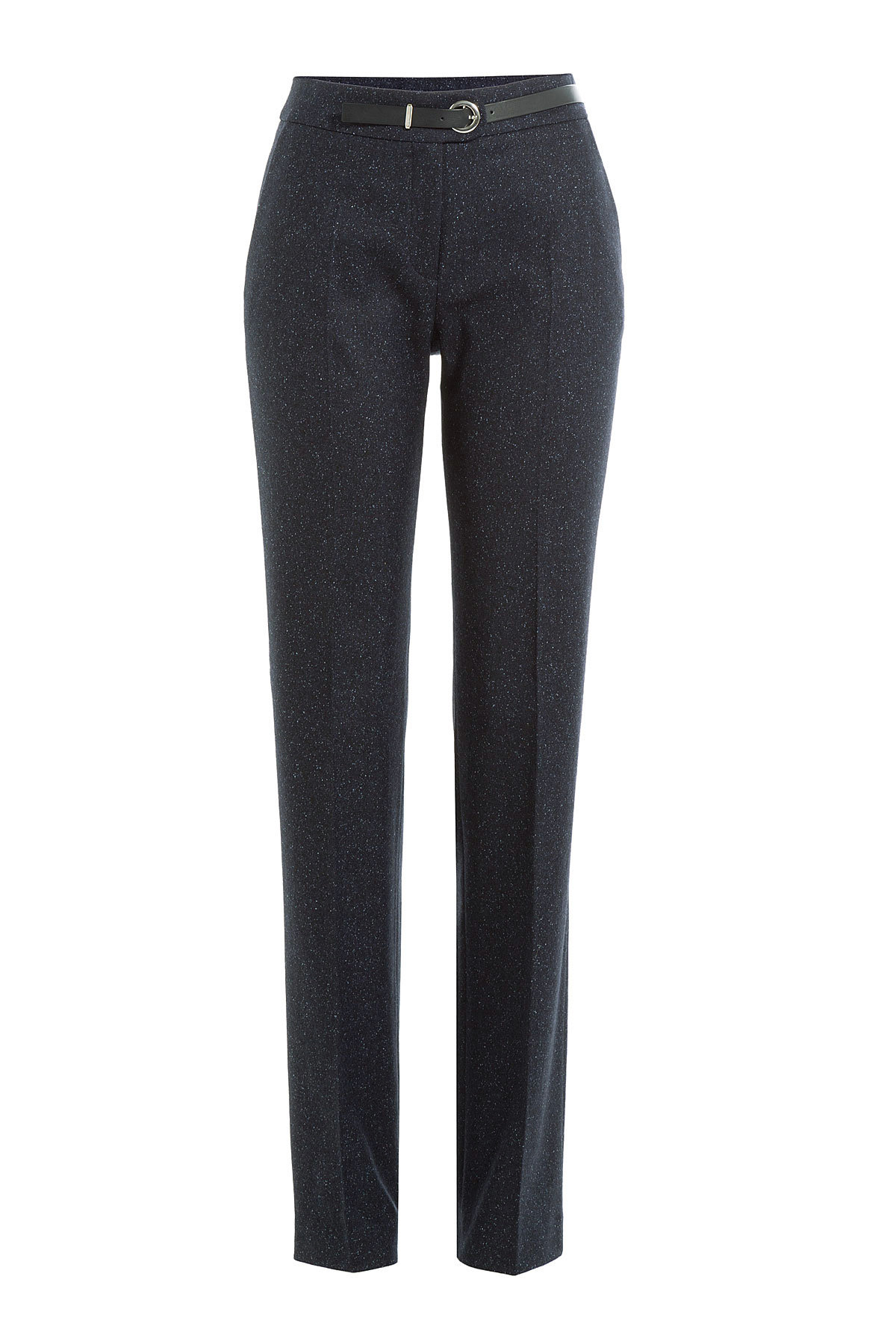 Hugo - Straight Leg Pants with Virgin Wool and Silk