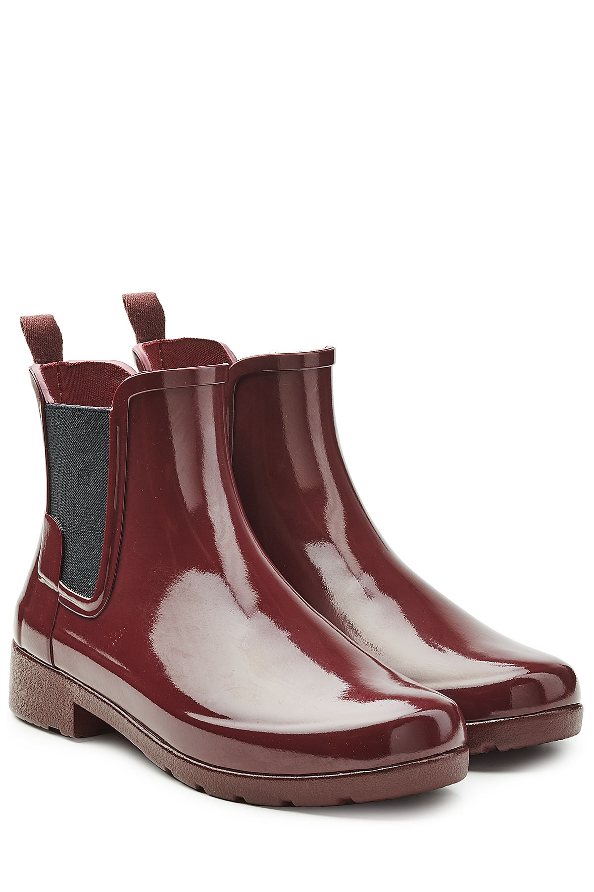 Hunter - Glossy Rubber Chelsea Boots