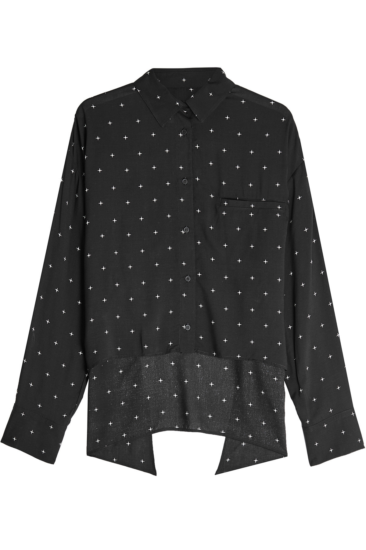 Iro - Embroidered Shirt with High-low Hem