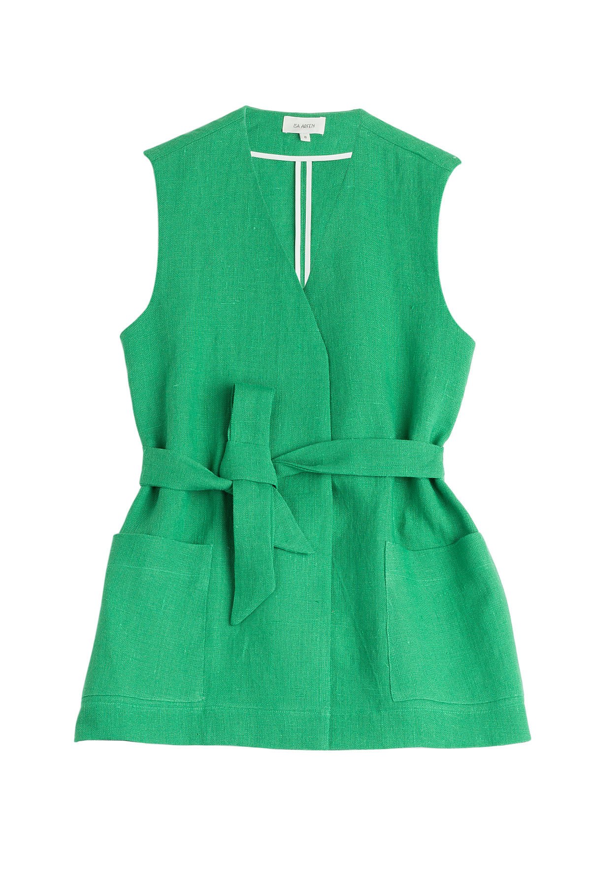 Linen Top with Belted Waist by Isa Arfen