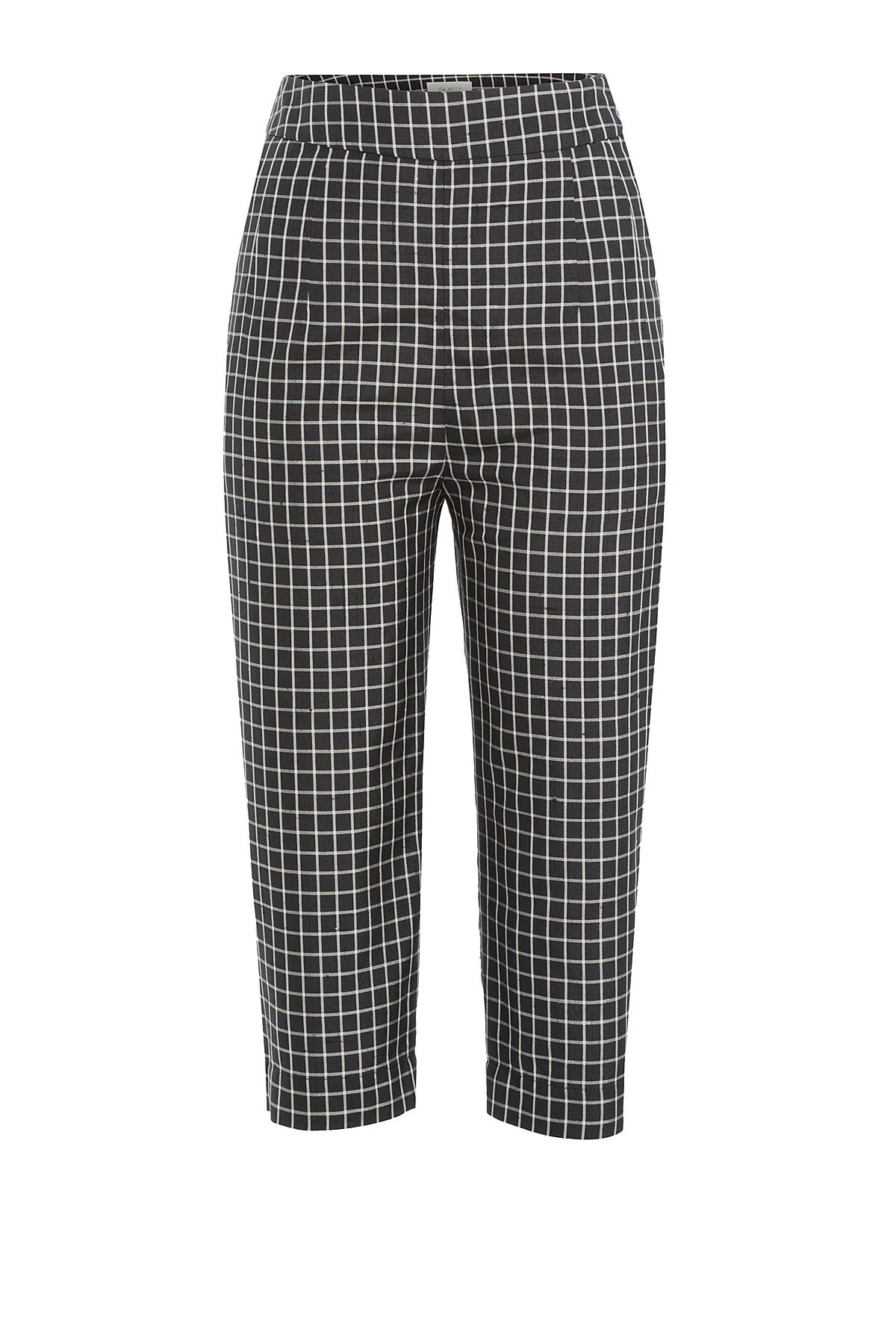 Isa Arfen - Windowpane Print Silk Pants