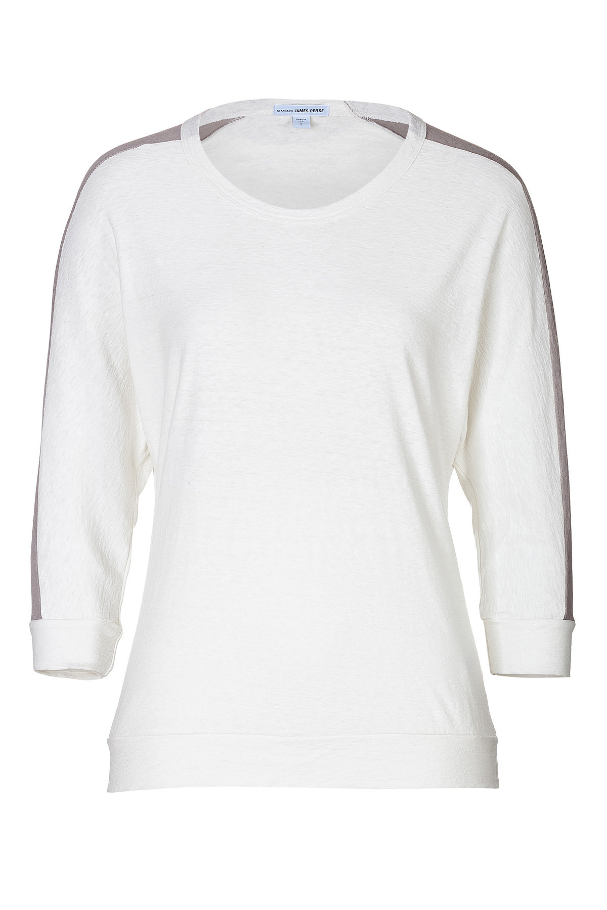 James Perse - Cotton T-Shirt with Contrast Trim