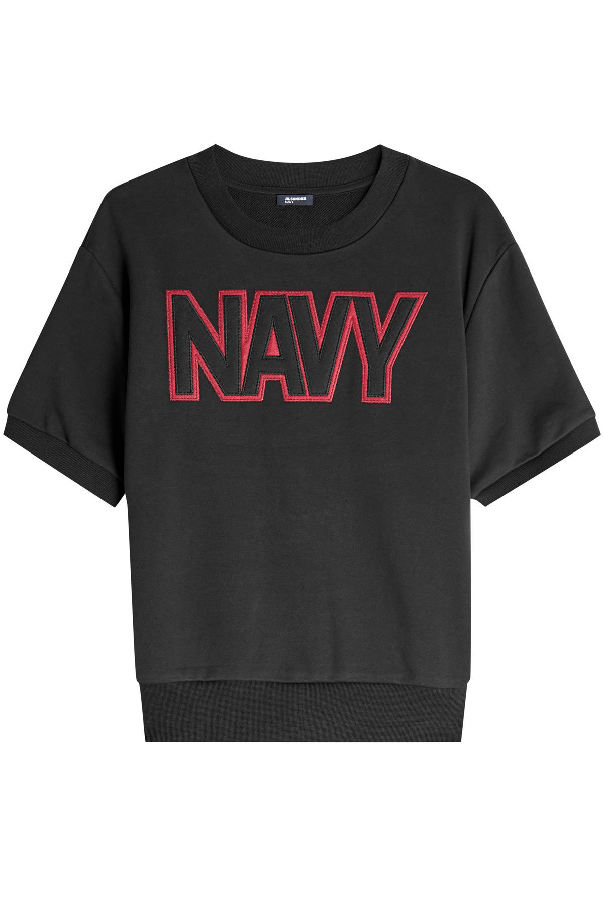 Jil Sander Navy - Cotton Sweat Top with Embroidered Logo