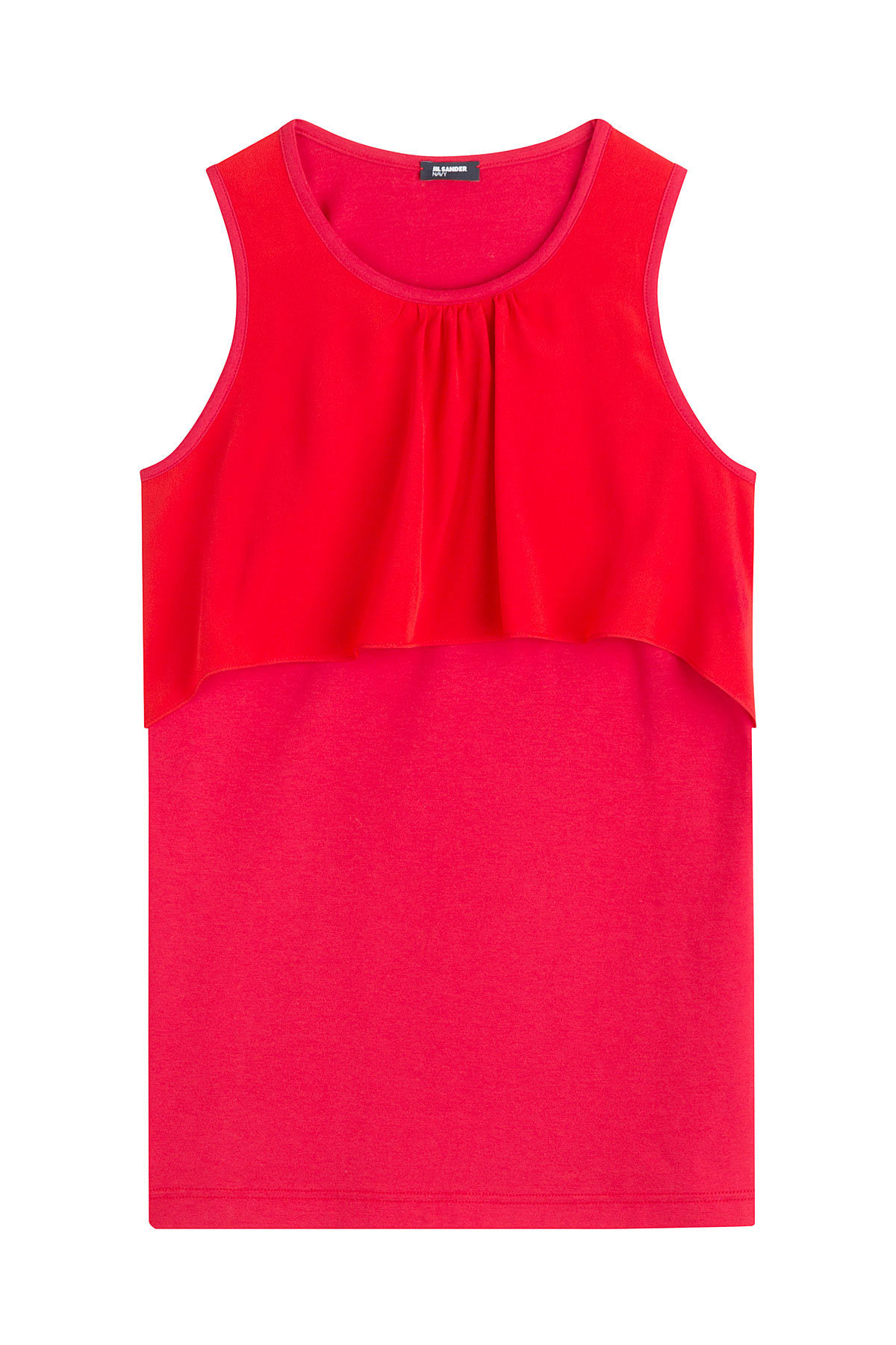Sleeveless Top with Silk by Jil Sander Navy