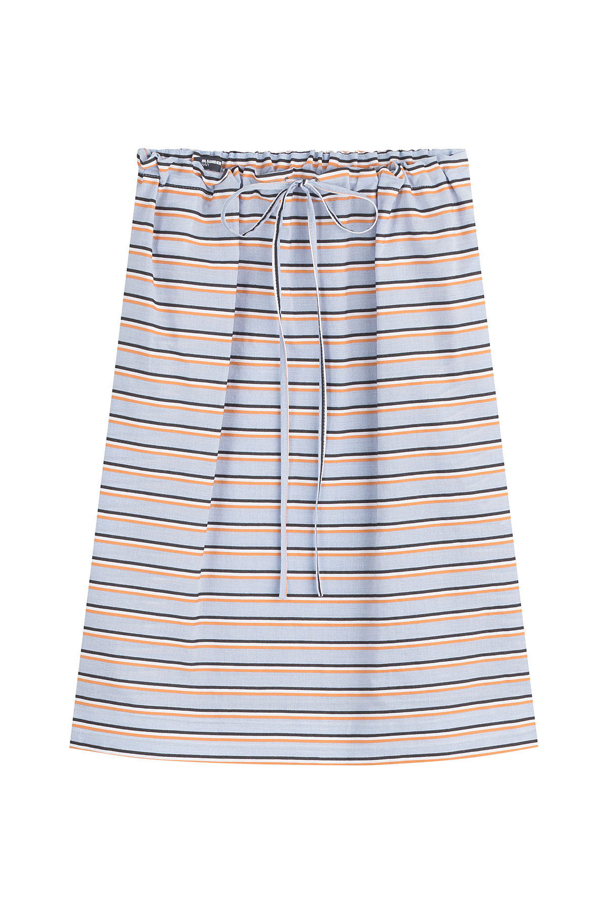 Jil Sander Navy - Striped Cotton Skirt