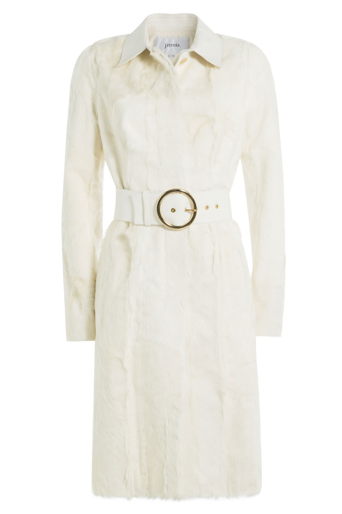 Leather and Goat hair Coat by Jitrois