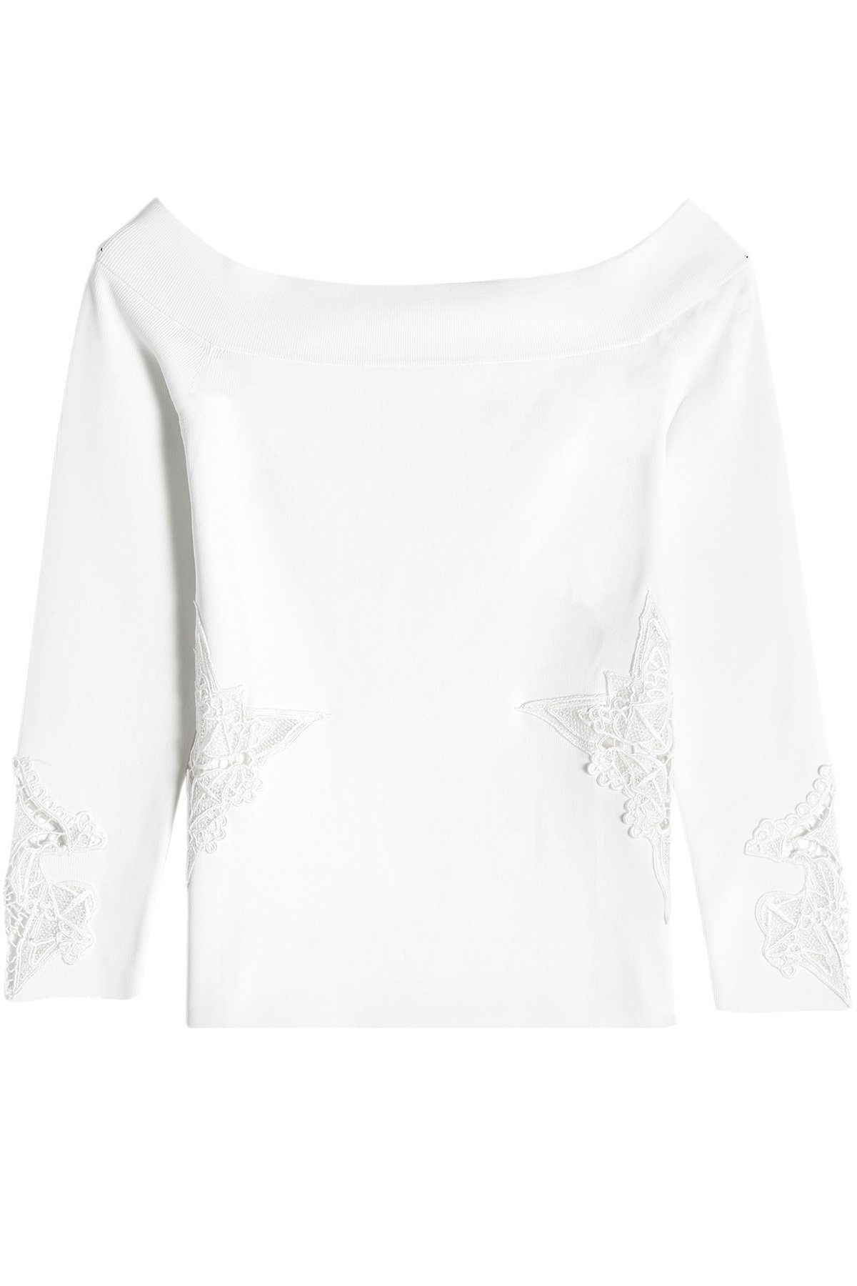 Jonathan Simkhai - Off-Shoulder Top with Lace Appliqué