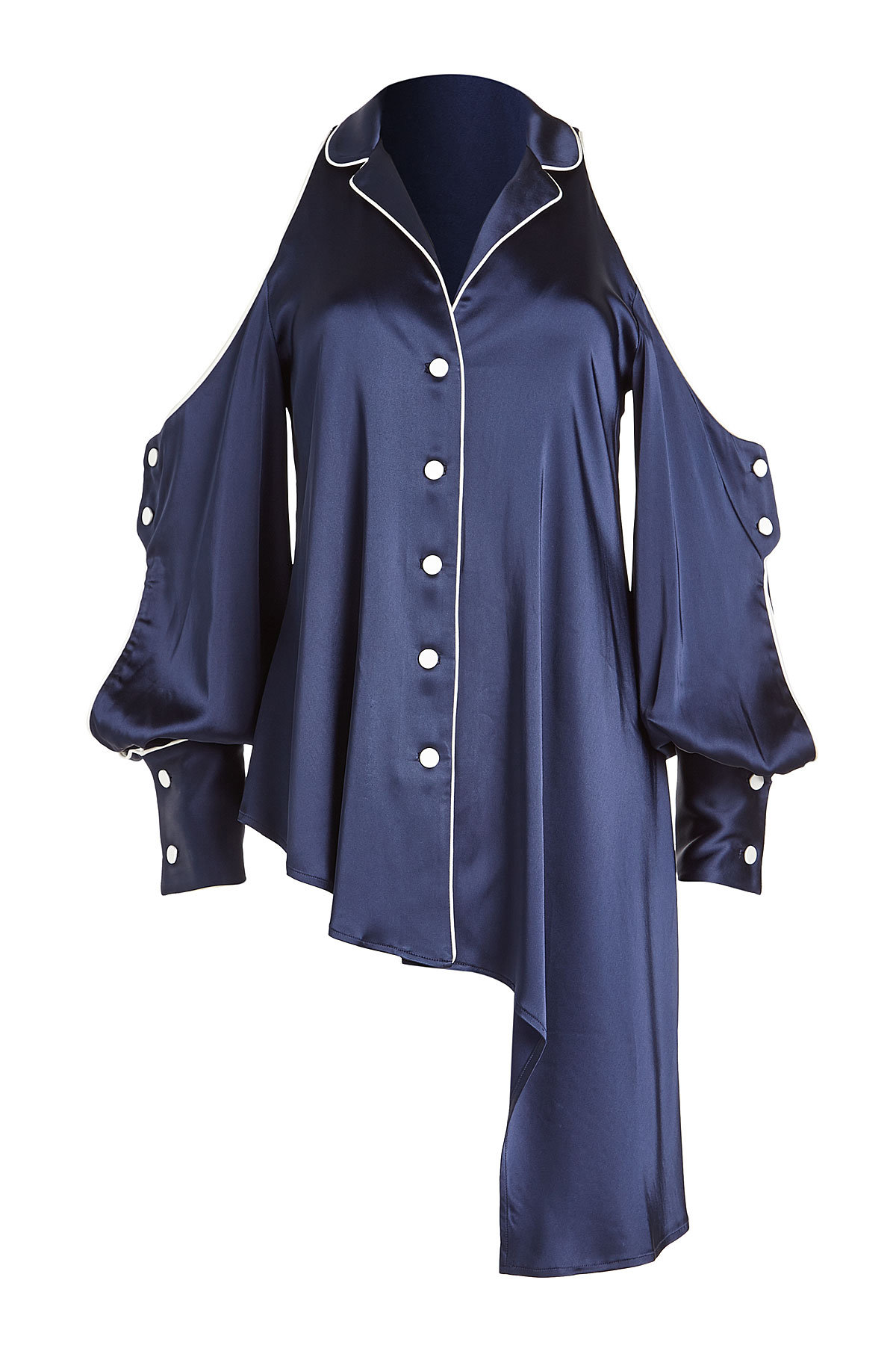 Jonathan Simkhai - Satin Cold Shoulder Blouse