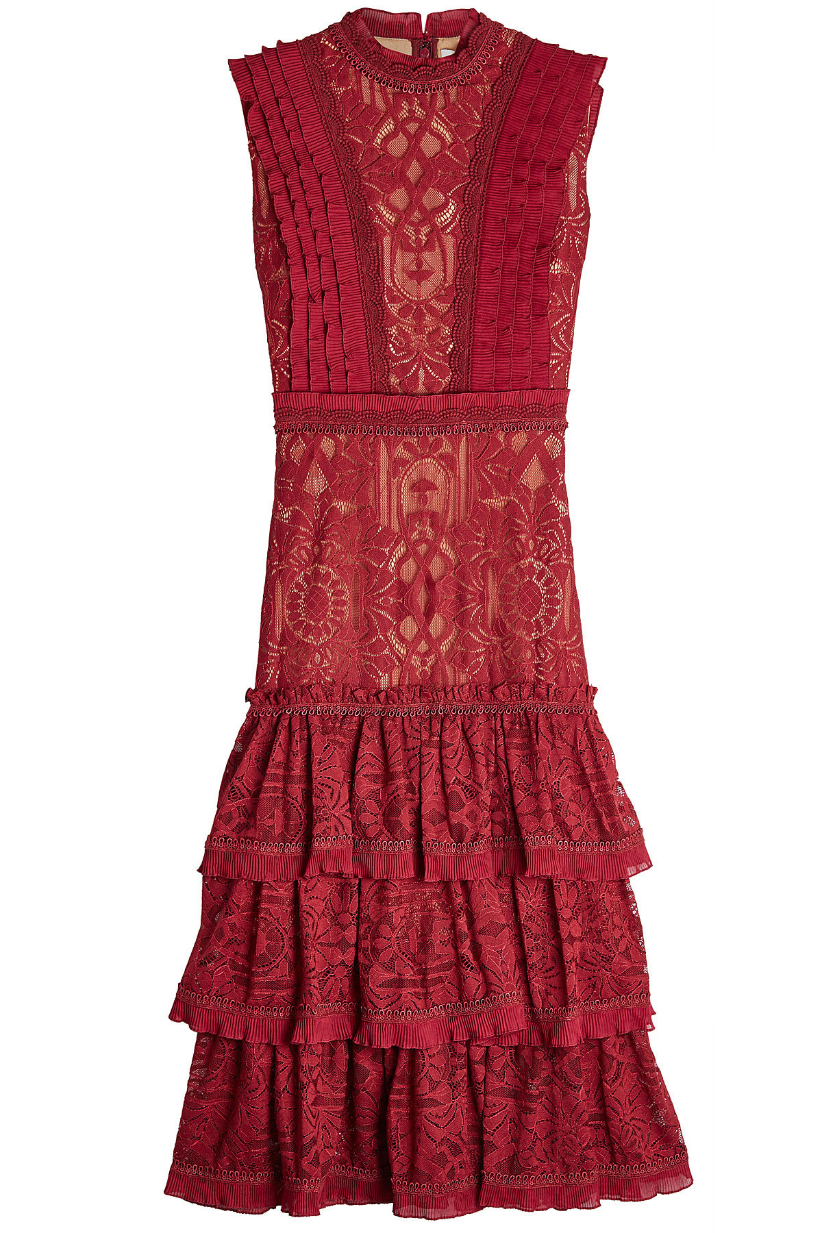 Sleeveless Dress with Lace Overlay by Jonathan Simkhai