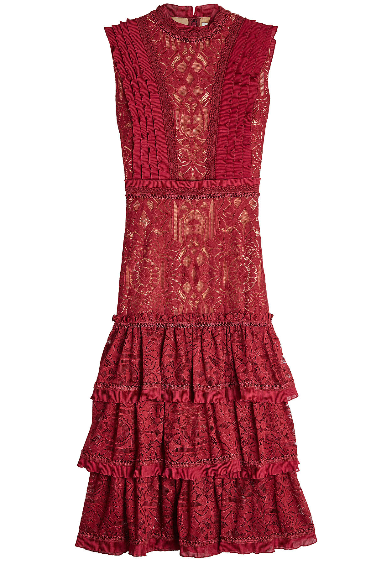 Jonathan Simkhai - Sleeveless Dress with Lace Overlay