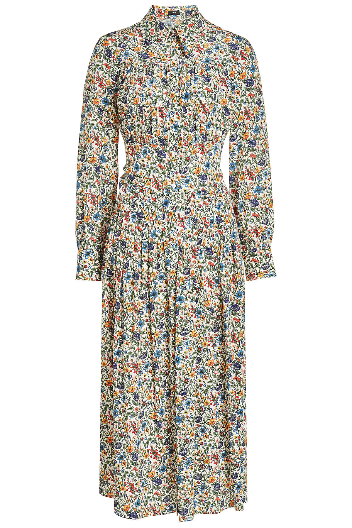 Joseph - Printed Silk Dress with Pleats
