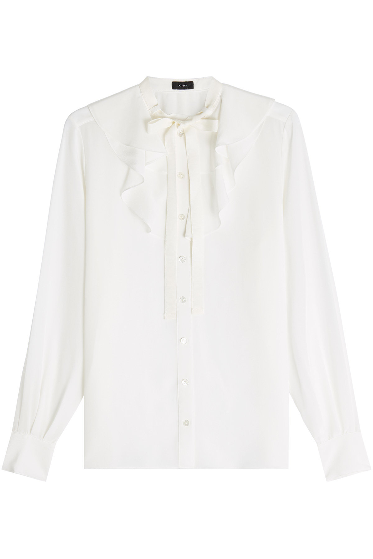 Joseph - Silk Blouse with Ruffled Bib