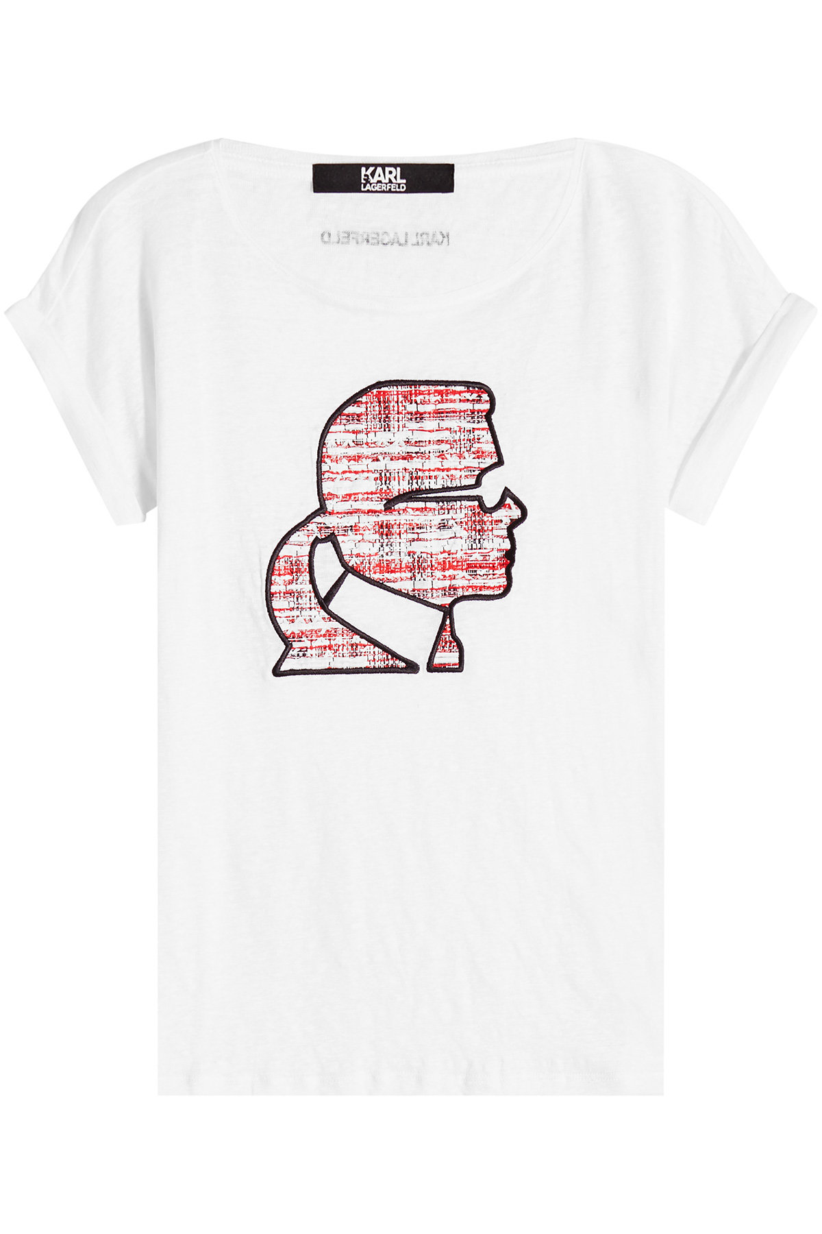 Karl Lagerfeld - Karl Profile Linen T-Shirt