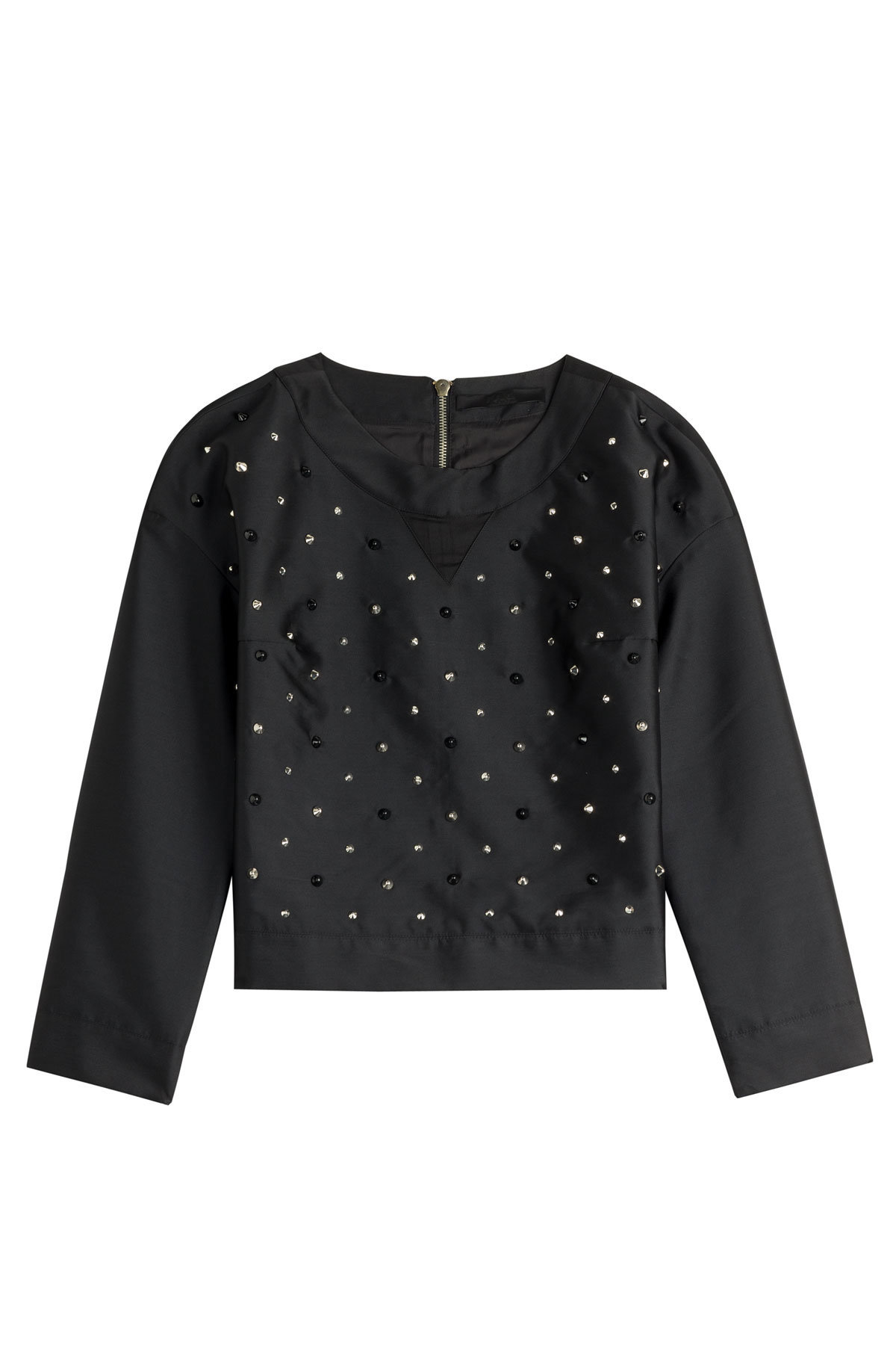 Karl Lagerfeld - Satin Twill Top with Sequin Embellishment