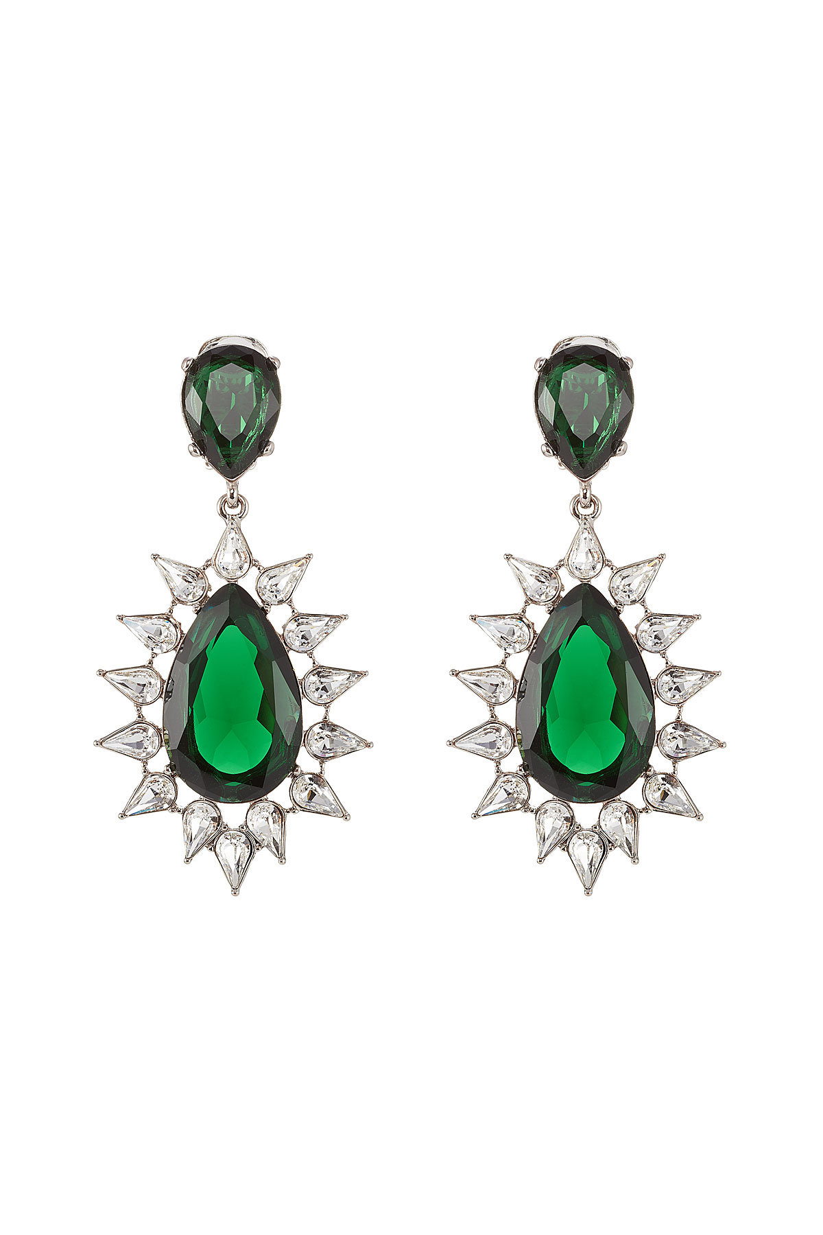 Kenneth Jay Lane - Faceted Earrings with Crystals