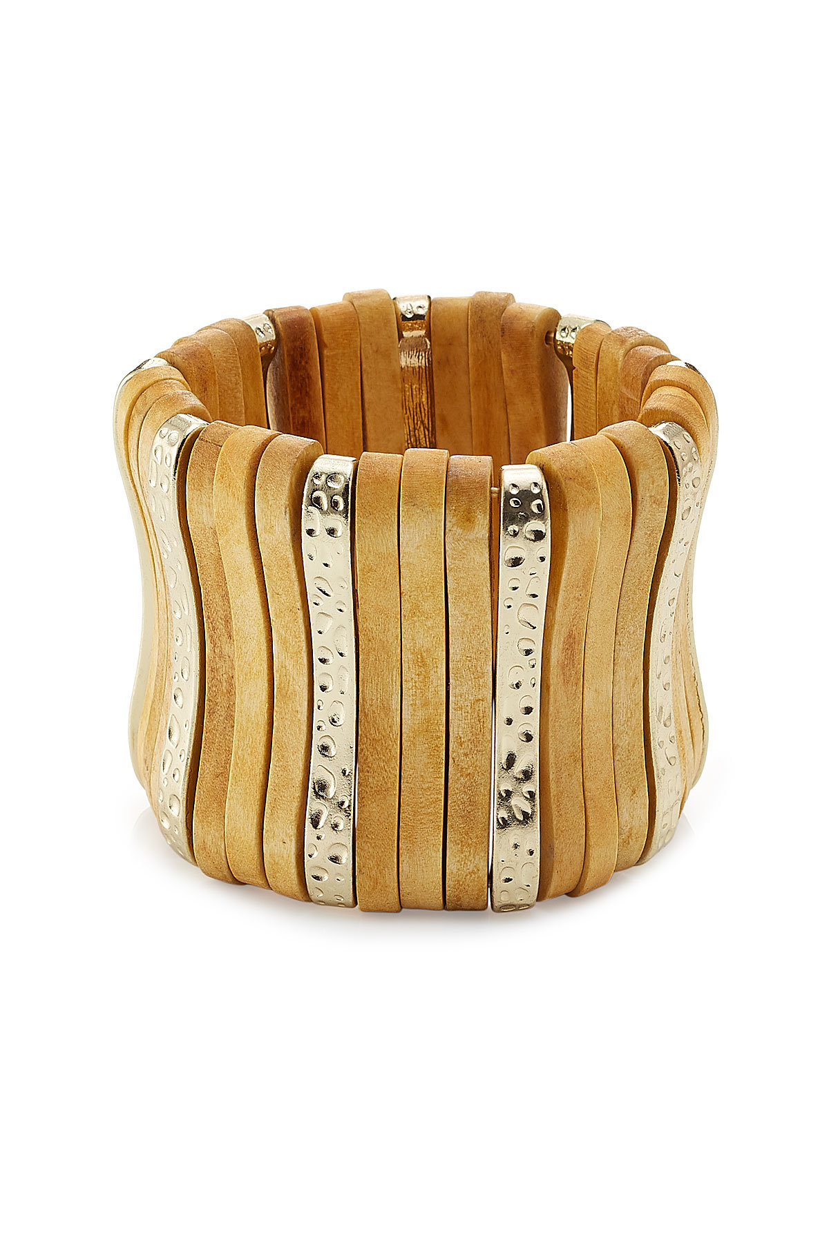 Kenneth Jay Lane - Wood-Brass Statement Bangle